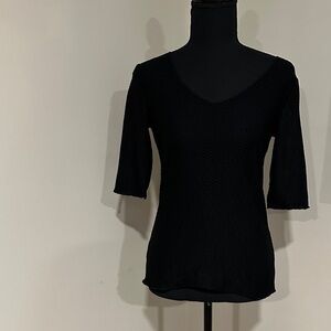 *ARMANI COLLEZIONI* Black Knit Top Size 4